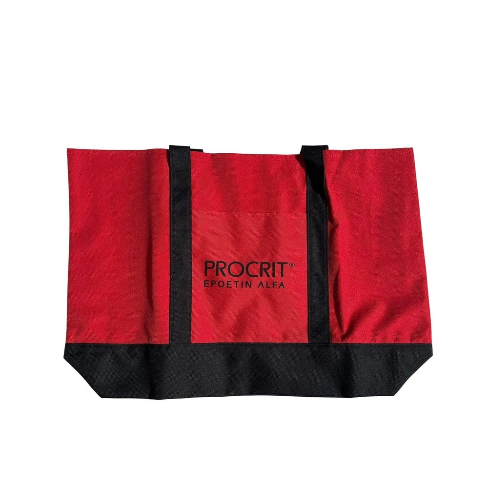 Procrit Tote Bag‎ Unisex Large Red Black New Medical Pharma Promo Canvas Bag